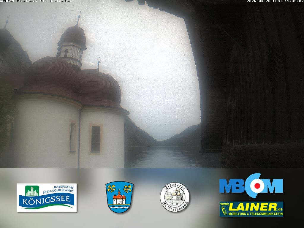 Archiv Foto Webcam St. Bartholomä, Königssee