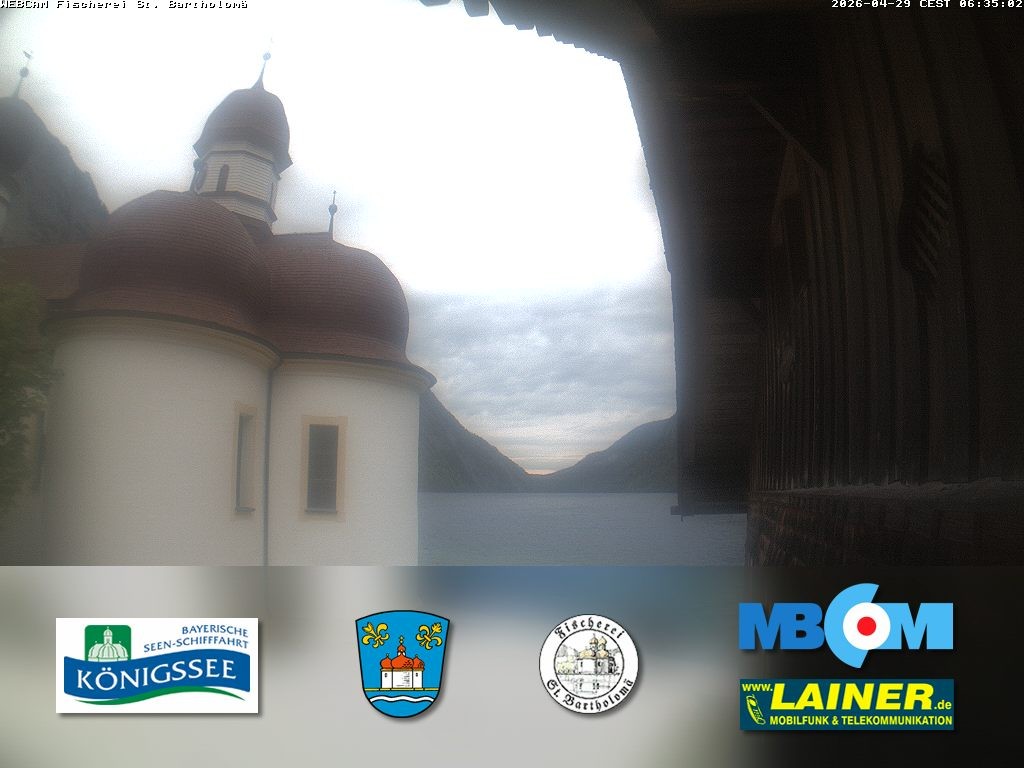 Archiv Foto Webcam St. Bartholomä, Königssee