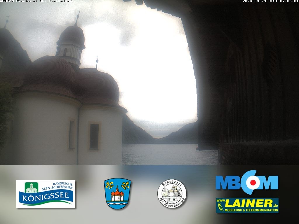 Archiv Foto Webcam St. Bartholomä, Königssee