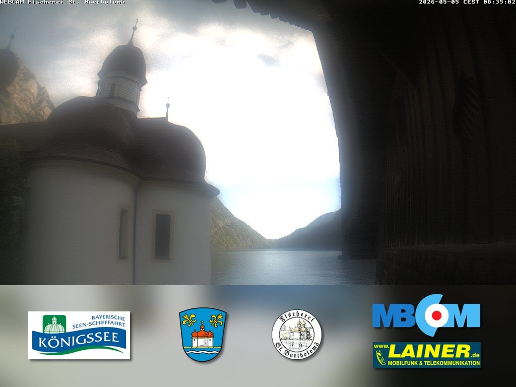 Archived image Webcam Koenigssee: St. Bartholomae