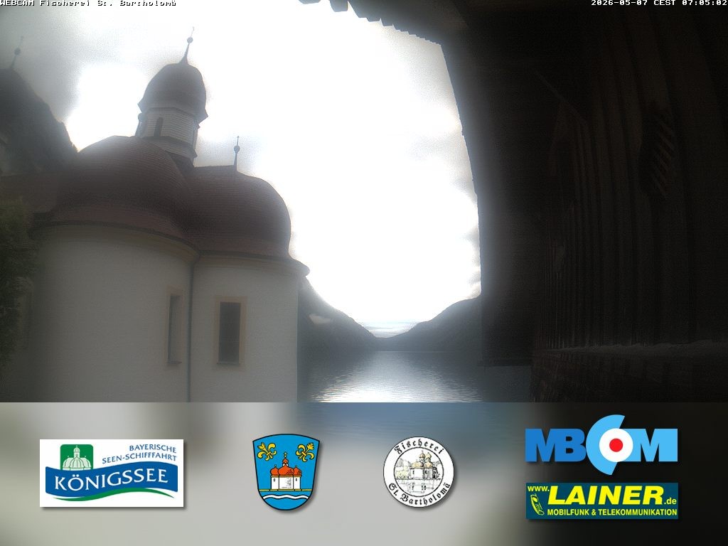 Archiv Foto Webcam St. Bartholomä, Königssee