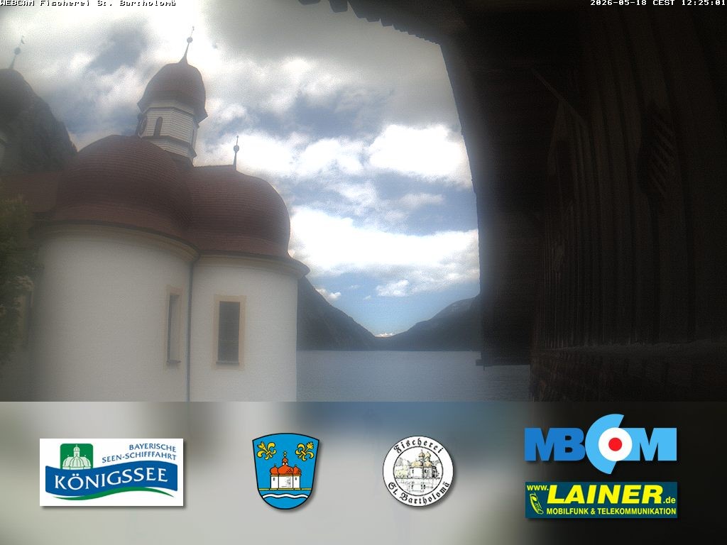 Archived image Webcam Koenigssee: St. Bartholomae