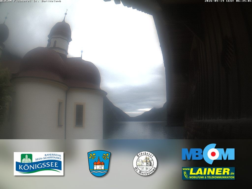 Archiv Foto Webcam St. Bartholomä, Königssee