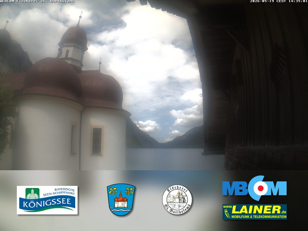 Archived image Webcam Koenigssee: St. Bartholomae