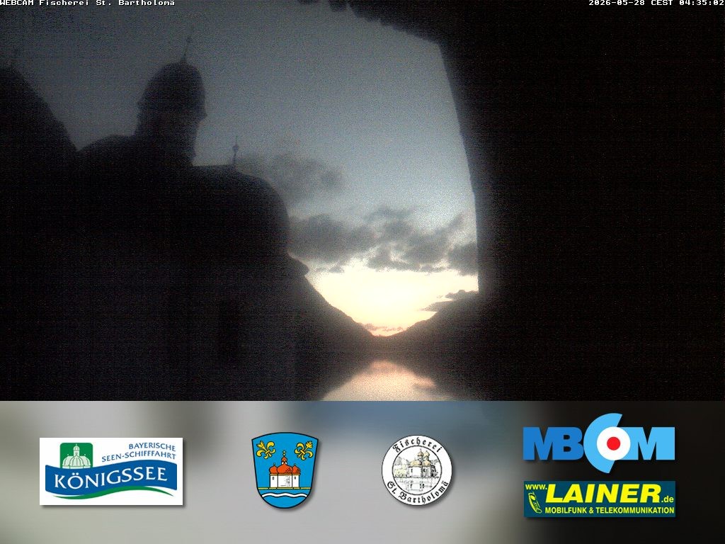 Archived image Webcam Koenigssee: St. Bartholomae