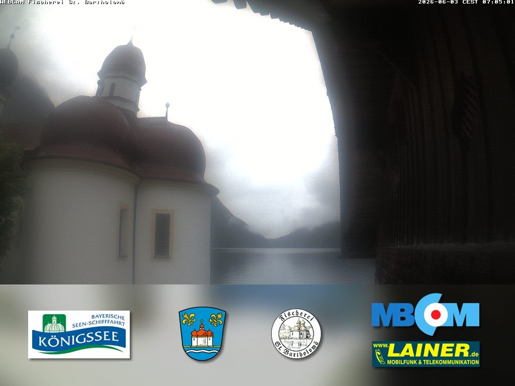 Archiv Foto Webcam St. Bartholomä, Königssee
