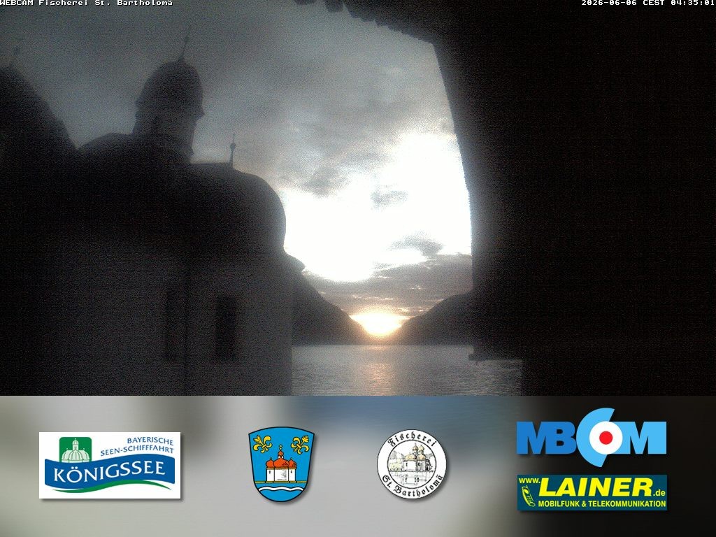 Archived image Webcam Koenigssee: St. Bartholomae