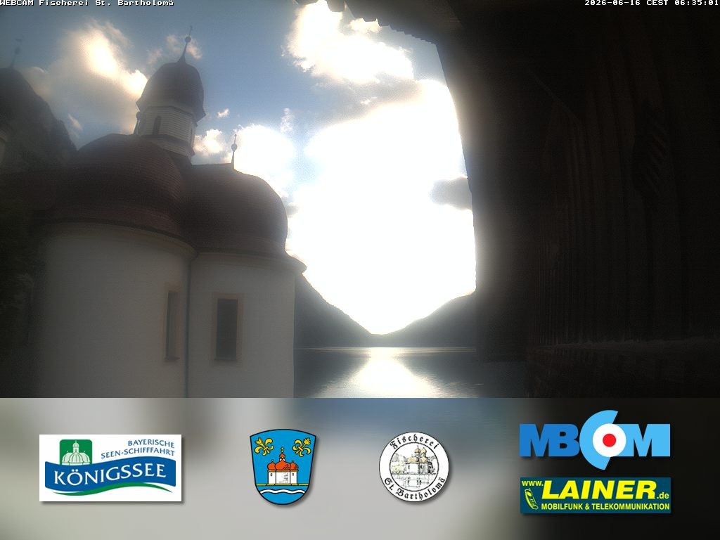 Archiv Foto Webcam St. Bartholomä, Königssee