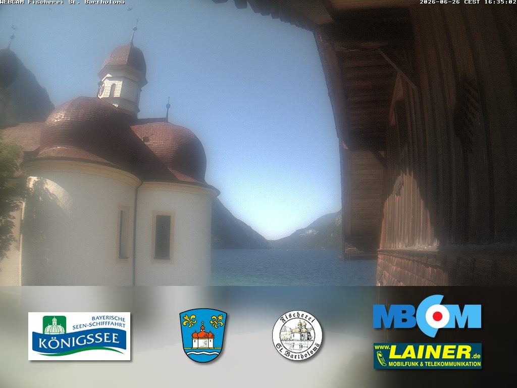 Archiv Foto Webcam St. Bartholomä, Königssee