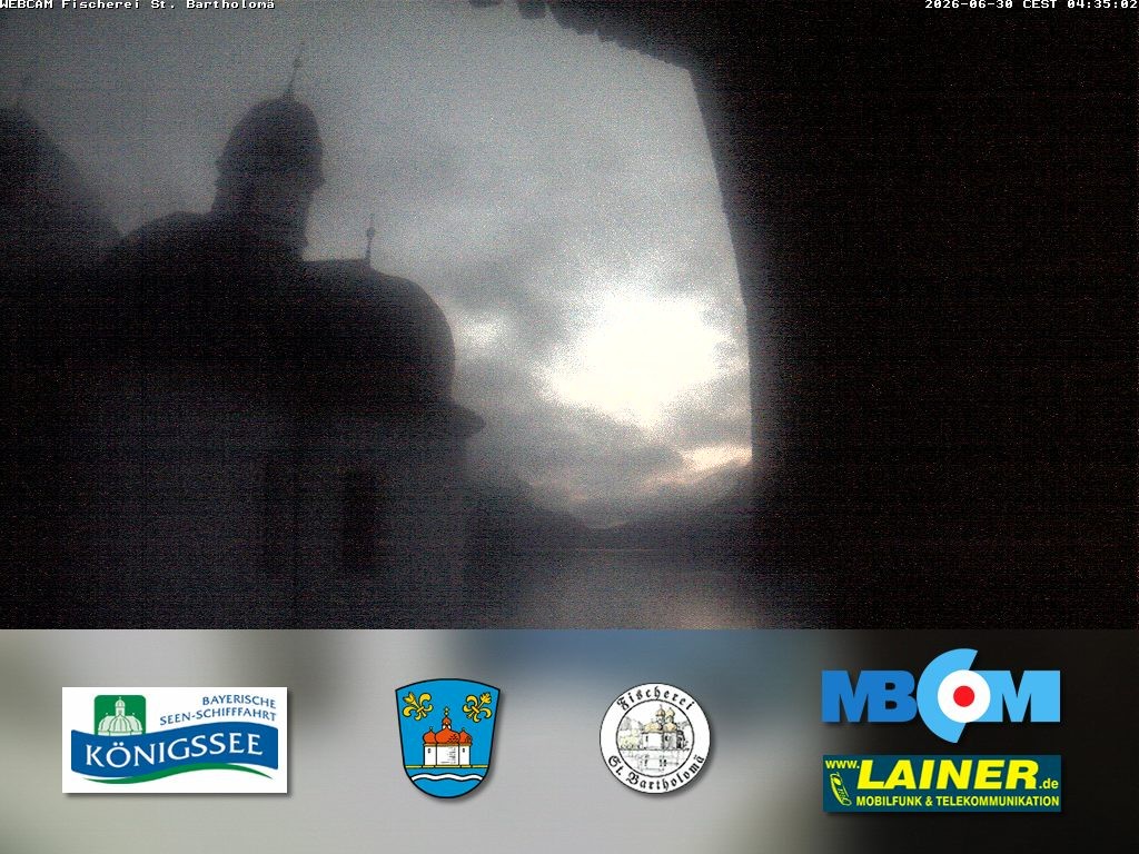 Archived image Webcam Koenigssee: St. Bartholomae