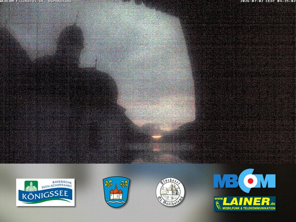 Archived image Webcam Koenigssee: St. Bartholomae