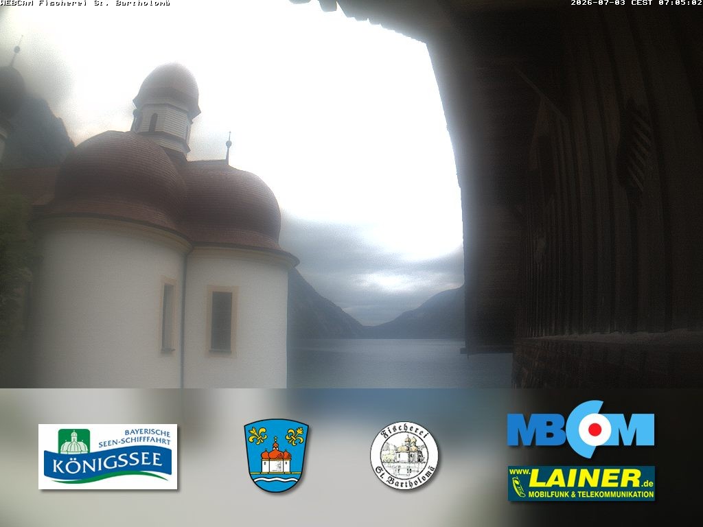 Archiv Foto Webcam St. Bartholomä, Königssee