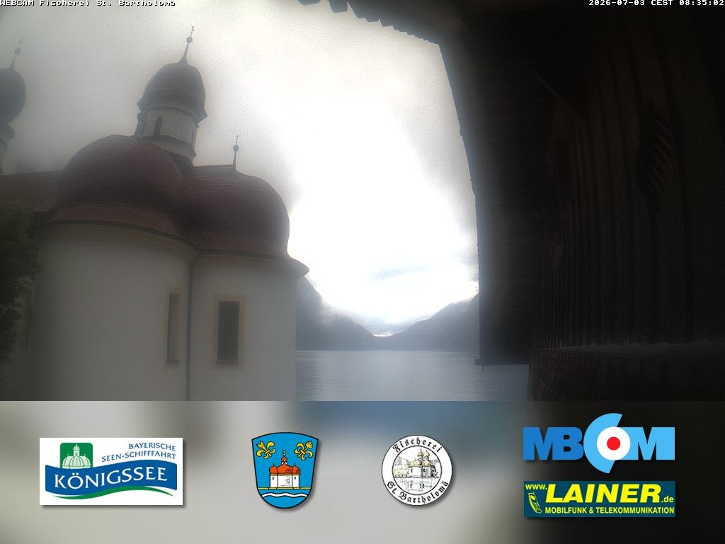 Archiv Foto Webcam St. Bartholomä, Königssee
