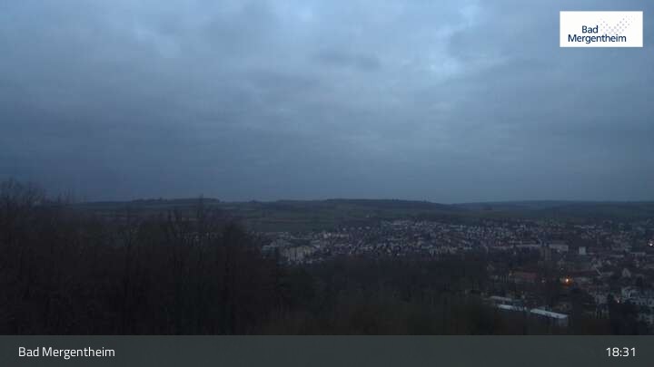Archived image Webcam View from the Ketterberg to Bad Mergentheim
