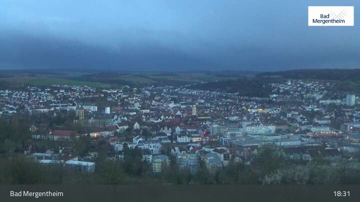 Archiv Foto Webcam Blick vom Ketterberg auf Bad Mergentheim