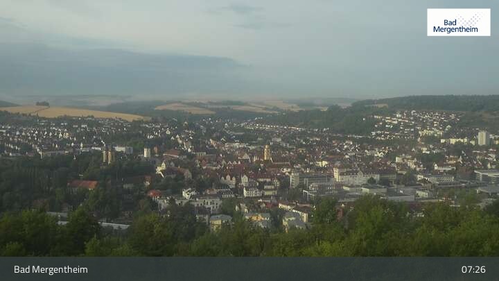 Archiv Foto Webcam Blick vom Ketterberg auf Bad Mergentheim