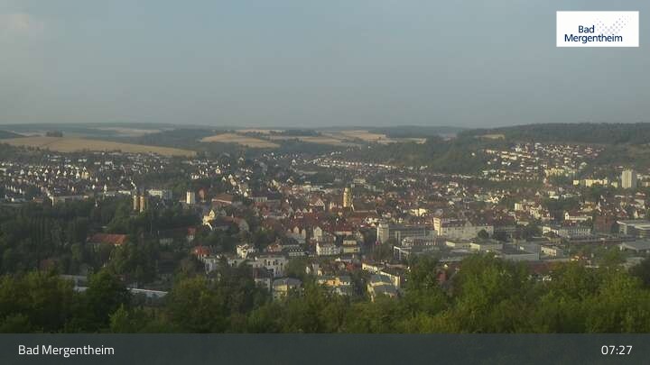 Archiv Foto Webcam Blick vom Ketterberg auf Bad Mergentheim