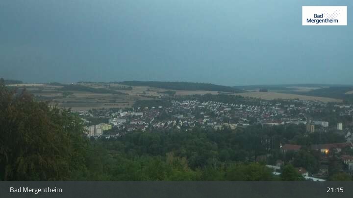 Archived image Webcam View from the Ketterberg to Bad Mergentheim