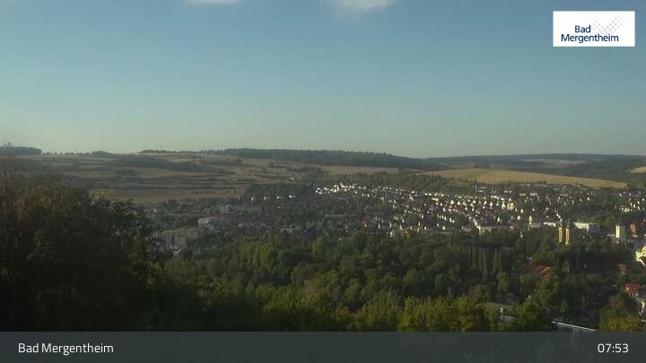 Archived image Webcam View from the Ketterberg to Bad Mergentheim