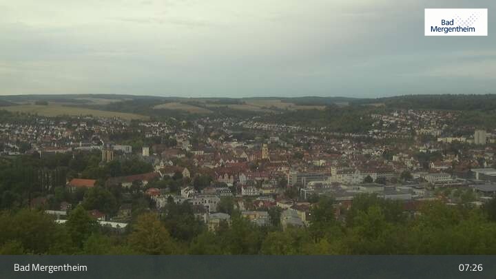 Archiv Foto Webcam Blick vom Ketterberg auf Bad Mergentheim