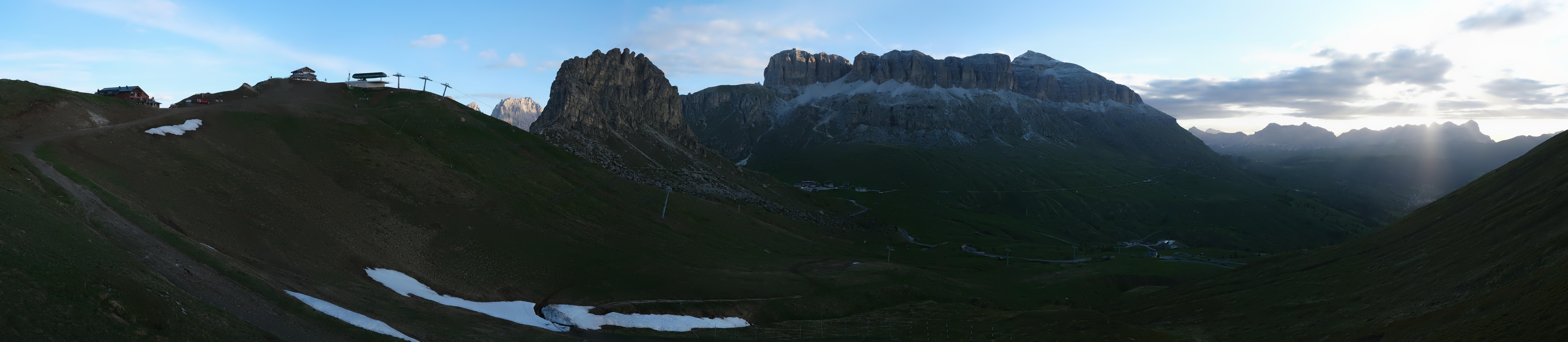 Archived image Webcam Fassa Valley Panorama, Pordoi Pass
