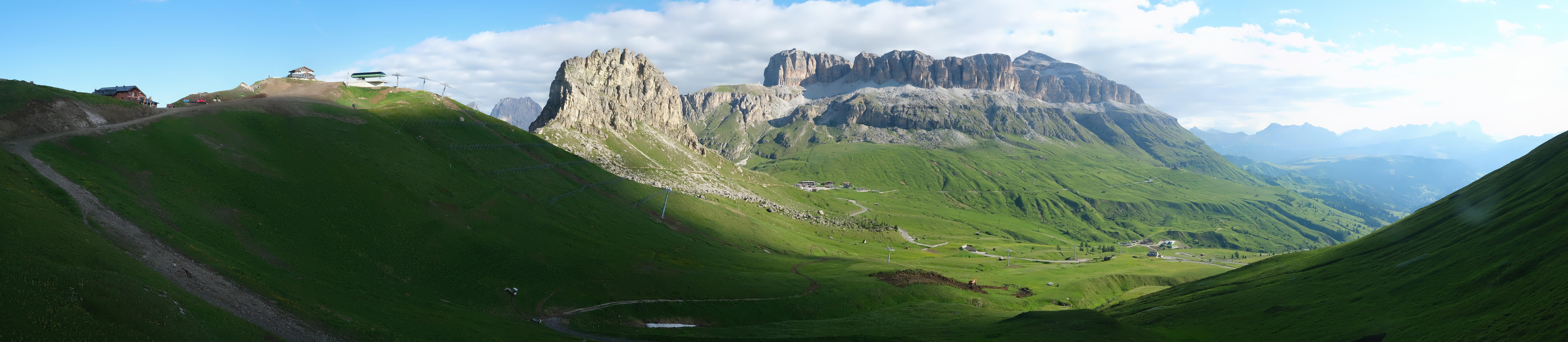 Archived image Webcam Fassa Valley Panorama, Pordoi Pass