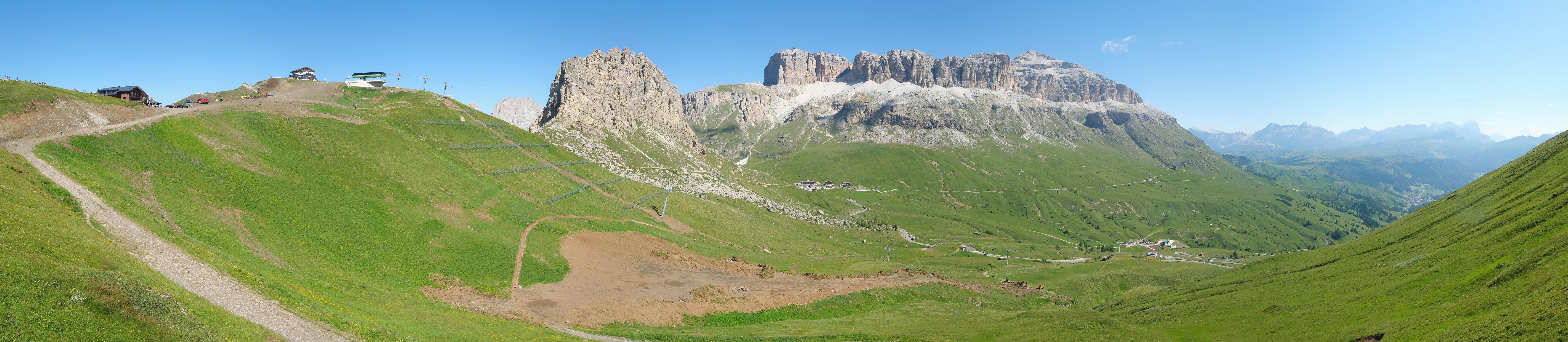 Archived image Webcam Fassa Valley Panorama, Pordoi Pass