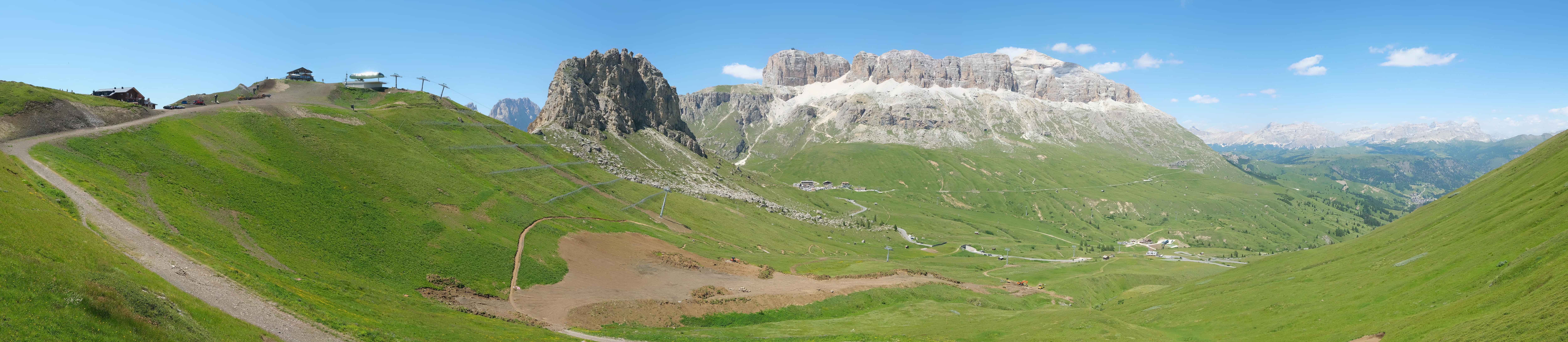 Archived image Webcam Fassa Valley Panorama, Pordoi Pass