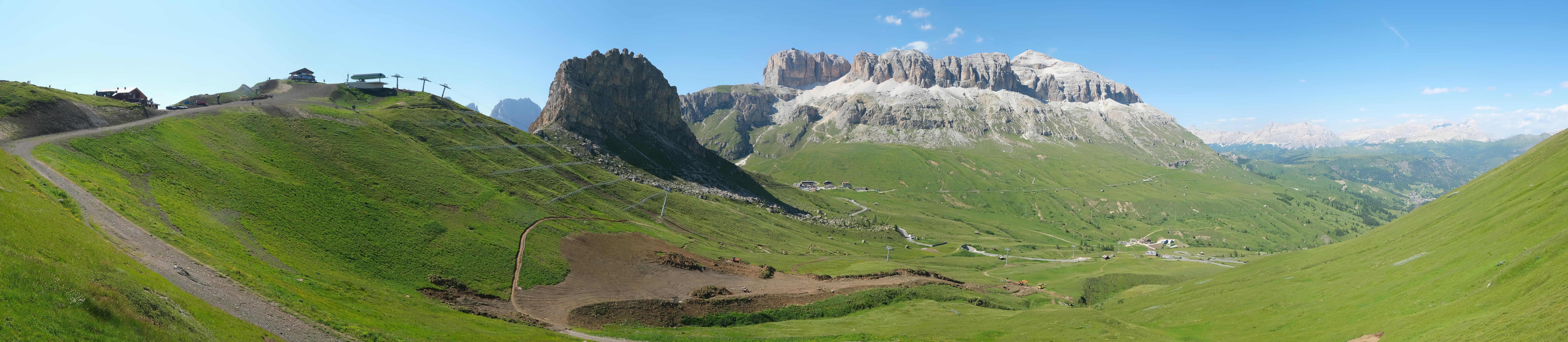 Archived image Webcam Fassa Valley Panorama, Pordoi Pass