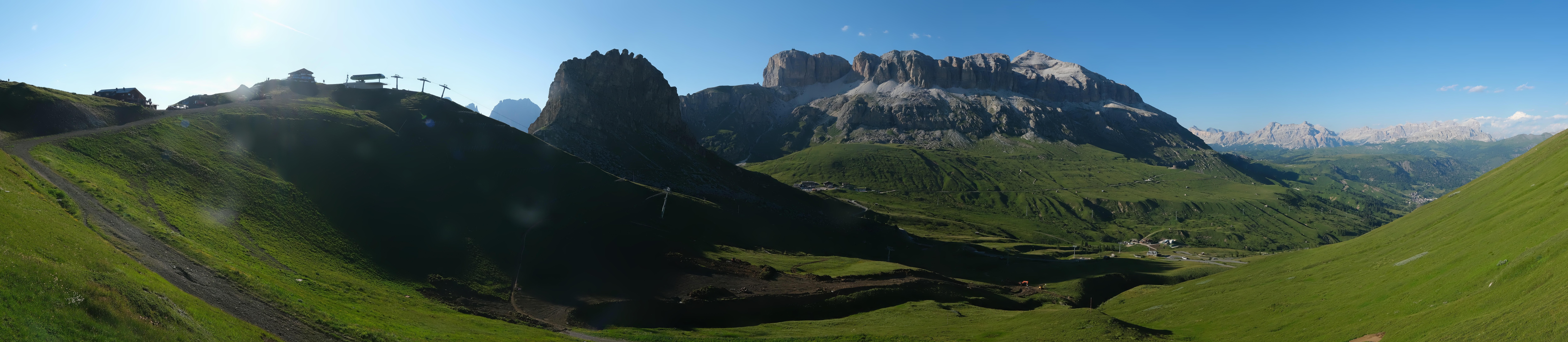 Archived image Webcam Fassa Valley Panorama, Pordoi Pass