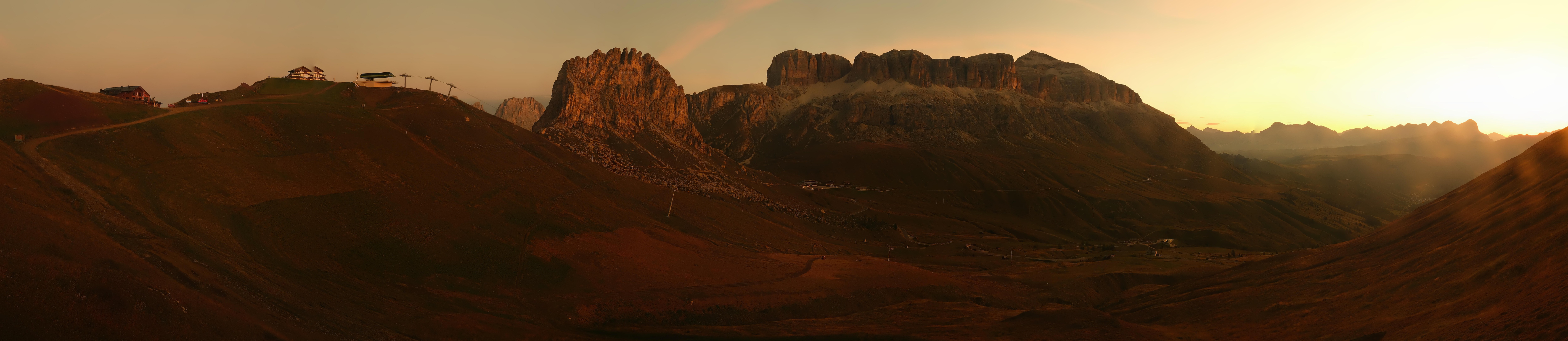Archived image Webcam Fassa Valley Panorama, Pordoi Pass