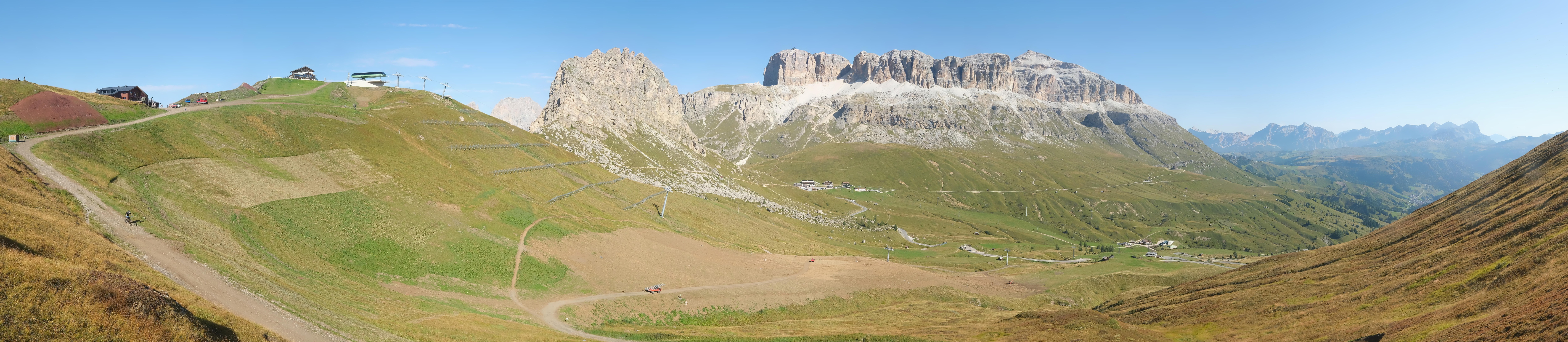 Archived image Webcam Fassa Valley Panorama, Pordoi Pass