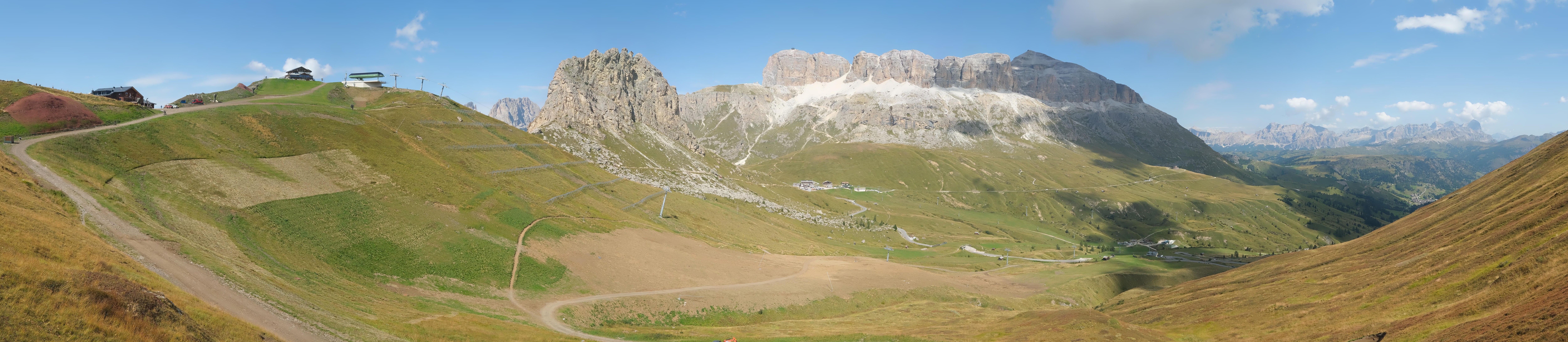 Archived image Webcam Fassa Valley Panorama, Pordoi Pass