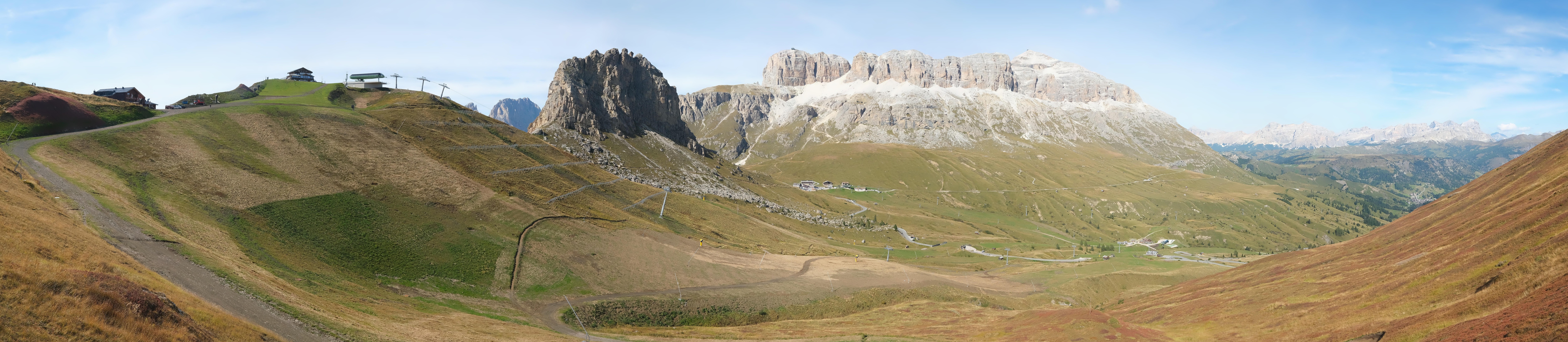 Archived image Webcam Fassa Valley Panorama, Pordoi Pass