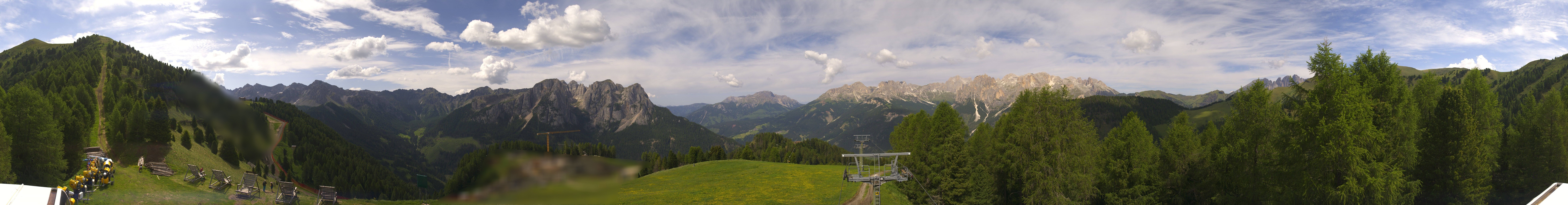 Archived image Webcam Dolomites Panorama - Pozza di Fassa