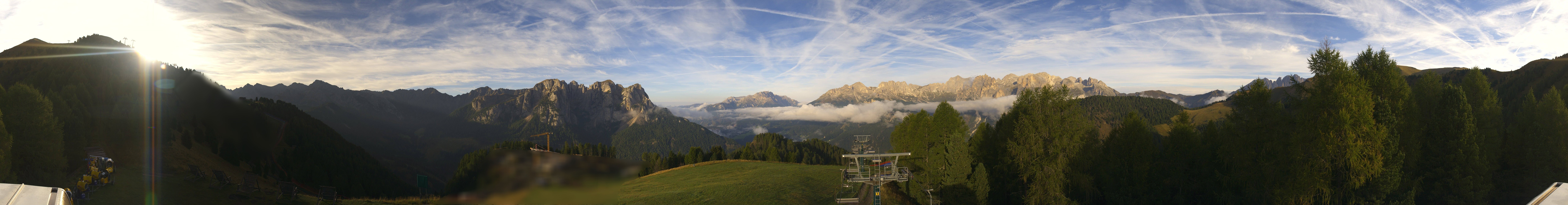Archived image Webcam Dolomites Panorama - Pozza di Fassa