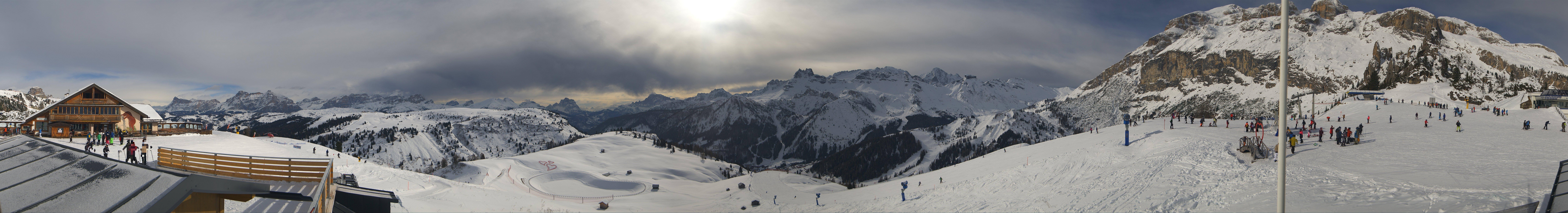 Archiv Foto Webcam Rundblick Bec de Roces, Arabba