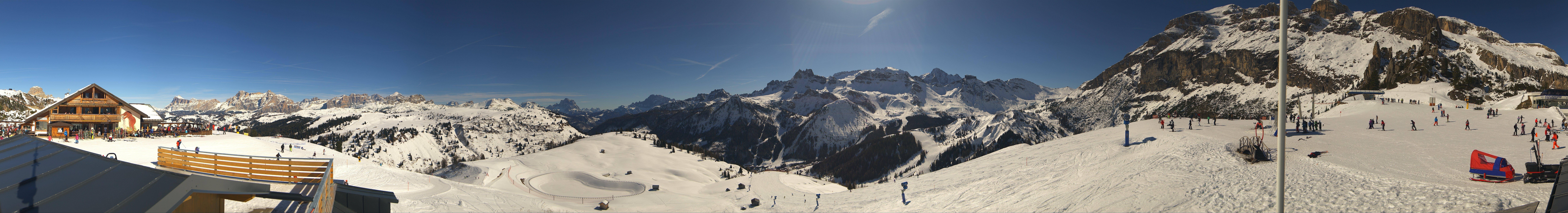 Archiv Foto Webcam Rundblick Bec de Roces, Arabba