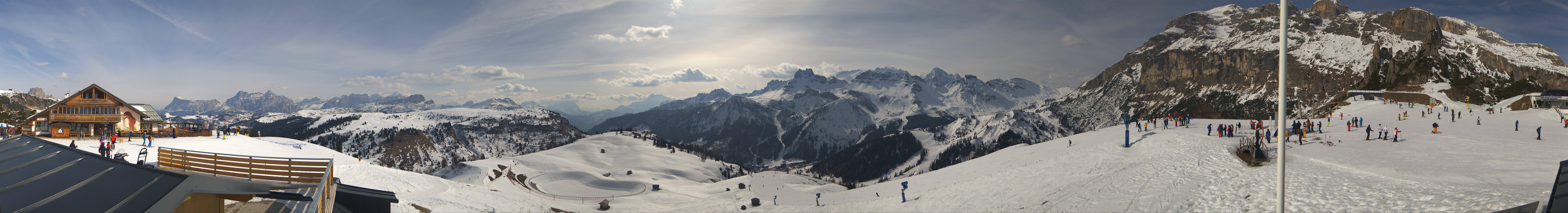 Archiv Foto Webcam Rundblick Bec de Roces, Arabba