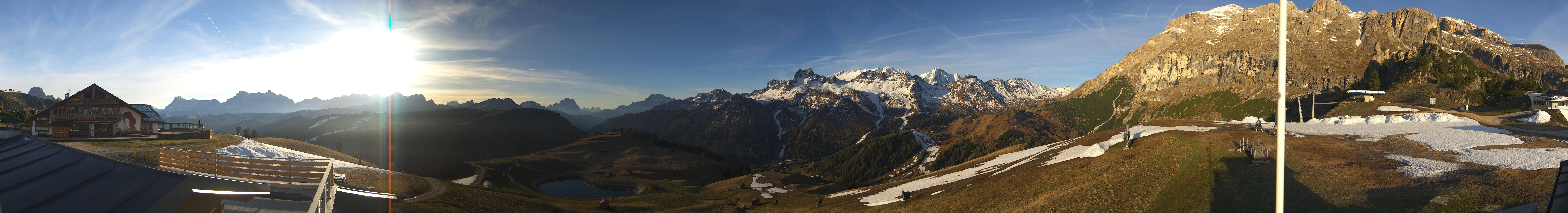 Archiv Foto Webcam Rundblick Bec de Roces, Arabba