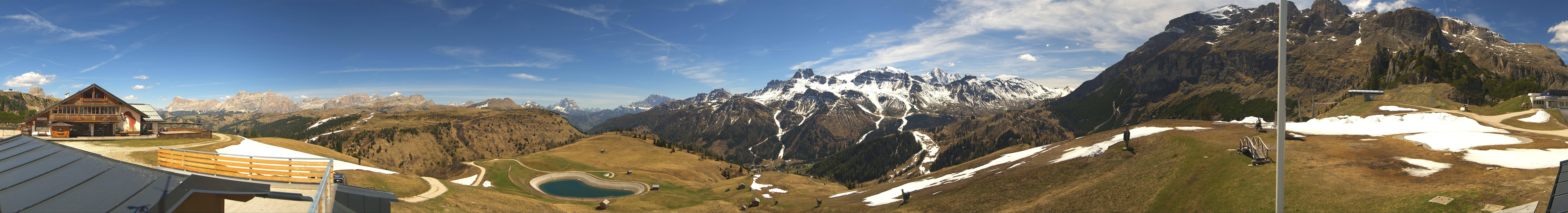 Archiv Foto Webcam Rundblick Bec de Roces, Arabba