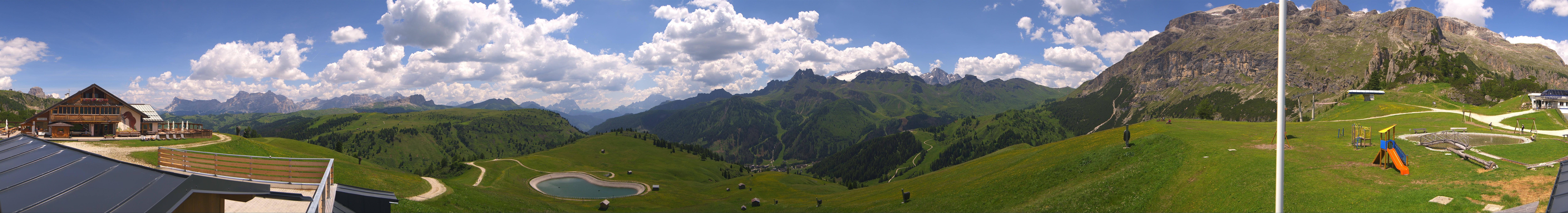Archiv Foto Webcam Rundblick Bec de Roces, Arabba