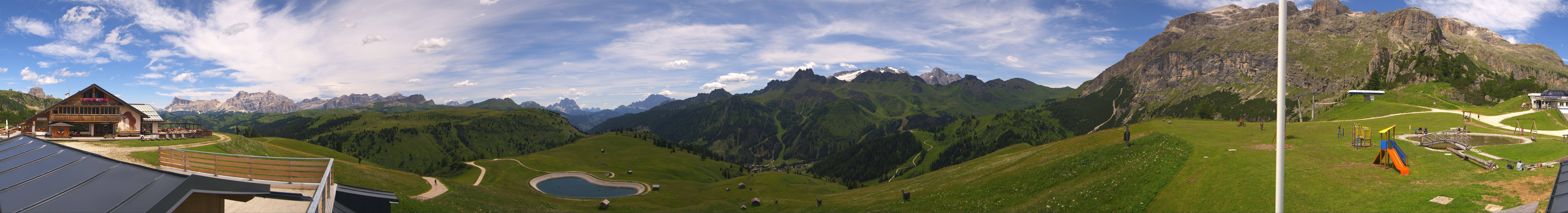 Archiv Foto Webcam Rundblick Bec de Roces, Arabba