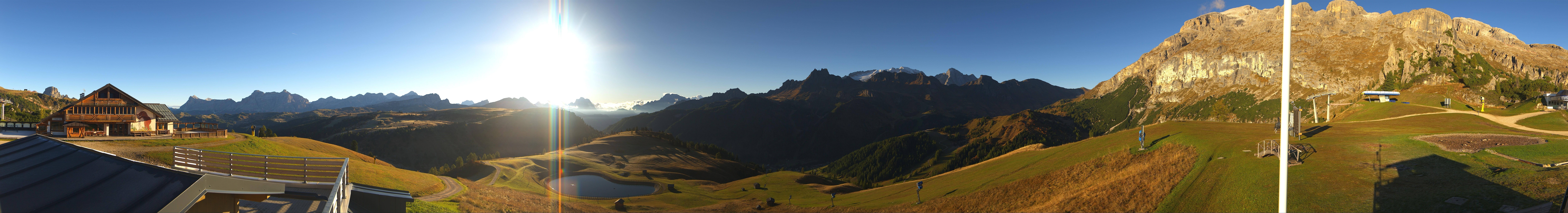 Archiv Foto Webcam Rundblick Bec de Roces, Arabba