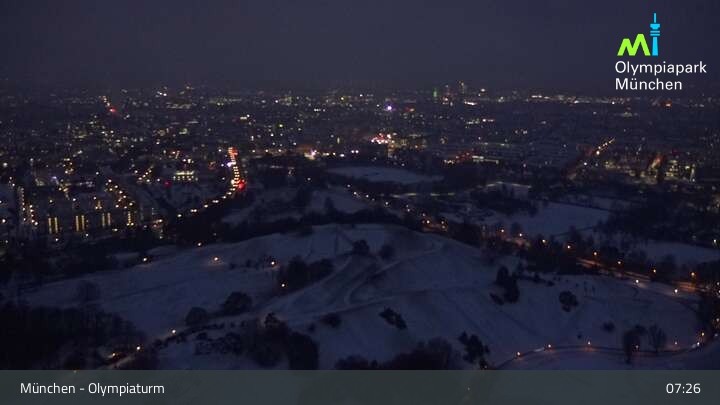 Archiv Foto Webcam München: Blick über den Olympiapark