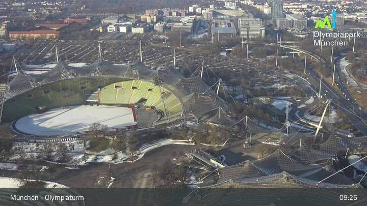 Archiv Foto Webcam München: Blick über den Olympiapark