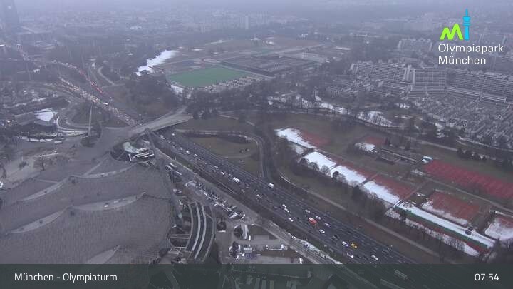 Archiv Foto Webcam München: Blick über den Olympiapark