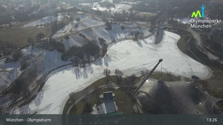 Archiv Foto Webcam München: Blick über den Olympiapark