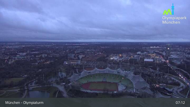 Archiv Foto Webcam München: Blick über den Olympiapark