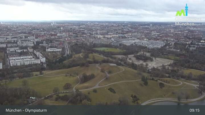 Archiv Foto Webcam München: Blick über den Olympiapark
